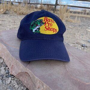 Excellent Condition Classic Navy Vintage Bass Pro Baseball Cap - Unisex